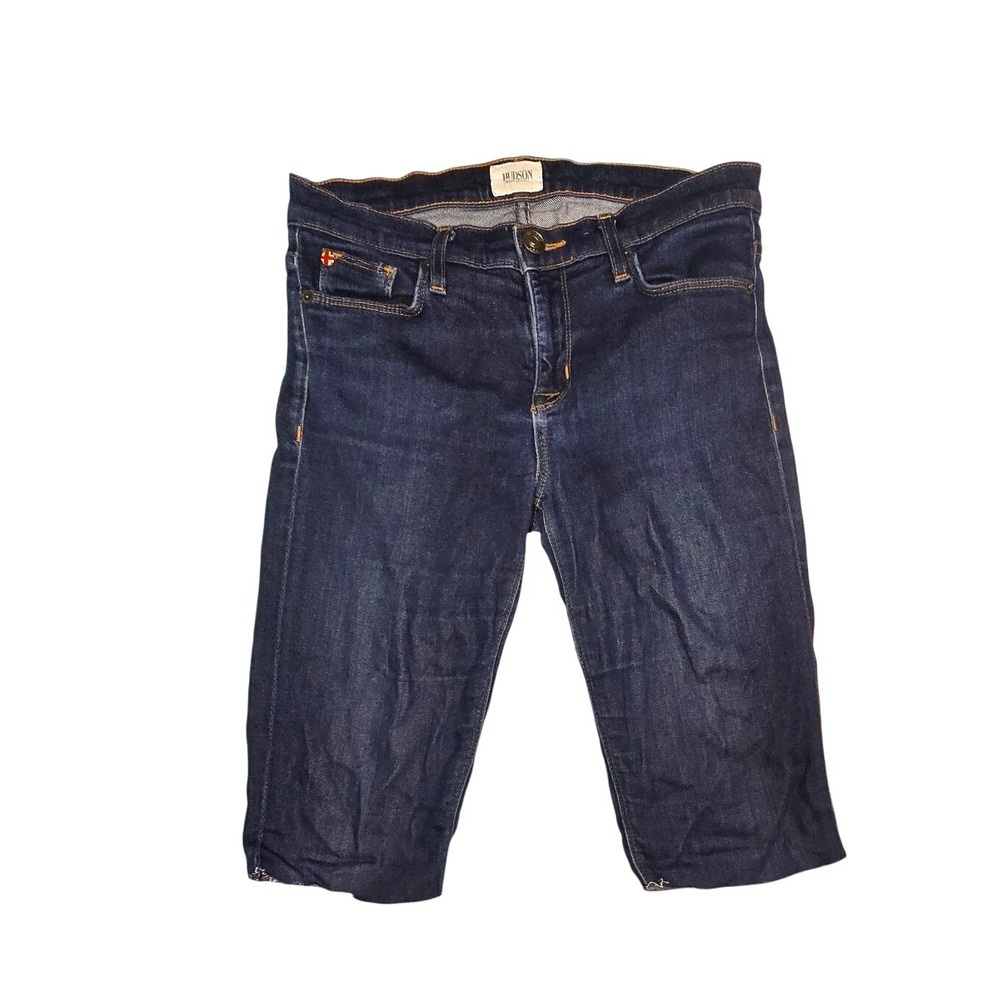 Hudson Jeans WM407DIV Dark Wash Cutoff Bermuda Denim Shorts Size 26 USA Made